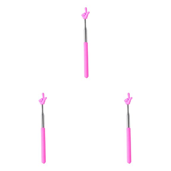 3PCS Finger Pointer Stick, 2025 New Telescopic Finger Reading Stick, Stainless Steel Telescopic Pointer,Durable Telescopic Stick,Retractable Pointing Stick for Teachers' Classroom Auxiliary Tools