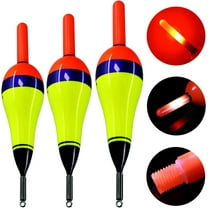 3PCS Fishing Bobbers EVA Foam Fishing Floats Led Fishing Floats Lighted Bobbers for Fishing 1/5oz, 1/4oz, 3/8oz with Glowing Stick Tubes for Fishing
