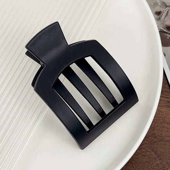 3PCS Flat Hair Clips, Medium Square Flat Claw Clips for Women Girls, French Strong Hold Non-slip Hair Clips for Thick Thin Hair, Stylish Classic Hair Barrettes( Black&Tortoise)