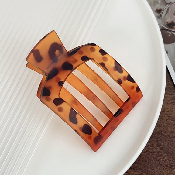 3PCS Flat Hair Clips, Medium Square Flat Claw Clips for Women Girls, French Strong Hold Non-slip Hair Clips for Thick Thin Hair, Stylish Classic Hair Barrettes( Black&Tortoise)