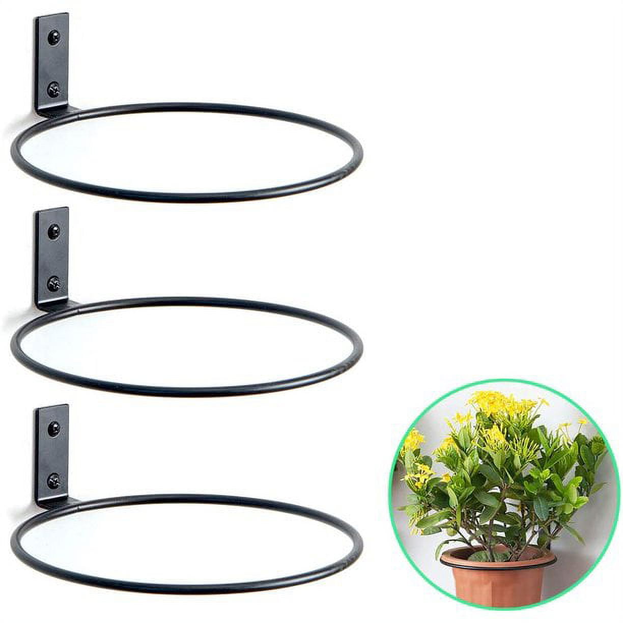 3PCS Flower Pot Holder Ring , Flower Pot Holders for Outside,Planter Hook Metal Plant Hanger