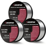 3PCS Flux Core Welding Wire MIG, ARCCAPTAIN E71T-GS .035" 2-Pound Spool Gasless Mild Carbon Steel Mig Welding Wire