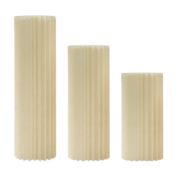 3PCS Foldable Paper Column Display Stands for Party, Reusable Round Cylinder Display Stands, Cake Stand for Wedding Dessert