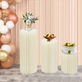 thumbnail image 1 of 3PCS Freestanding Round Foldable Cardboard Centerpiece Display Columns Display for Wedding Party Garden Decoration, 1 of 18