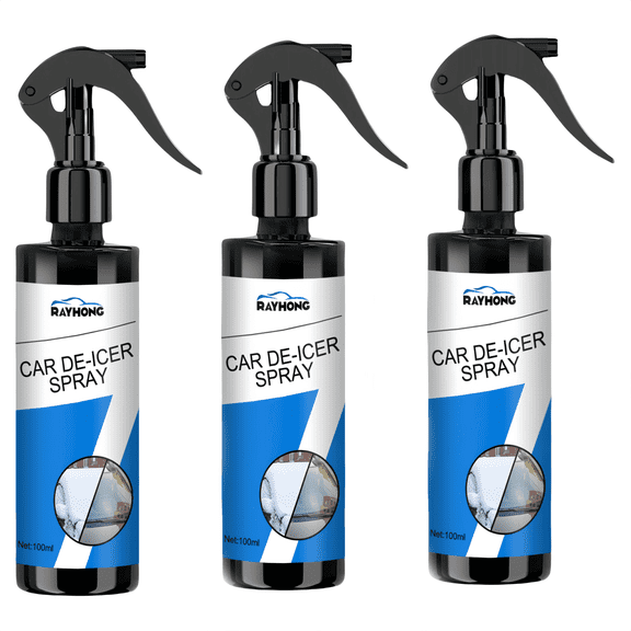 3PCS Freezer Defroster Spray, De - Icer for Car Windshield Defroster, Deicer for Car Windshield, Winter Car Essentials, Fast Ice & Snow Melting Spray