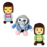 3PCS Frisk, Sans, Chara Plush - Undertale Stuffed Animal Doll Toy