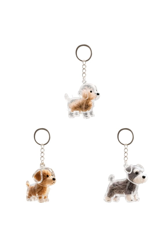 3PCS Fun Dog and Cat Hair Collector Keychain Charm Memorial Storage Box,Cute Pet Hair Memorial Keepsake,CreativeGifts for Dog Lovers