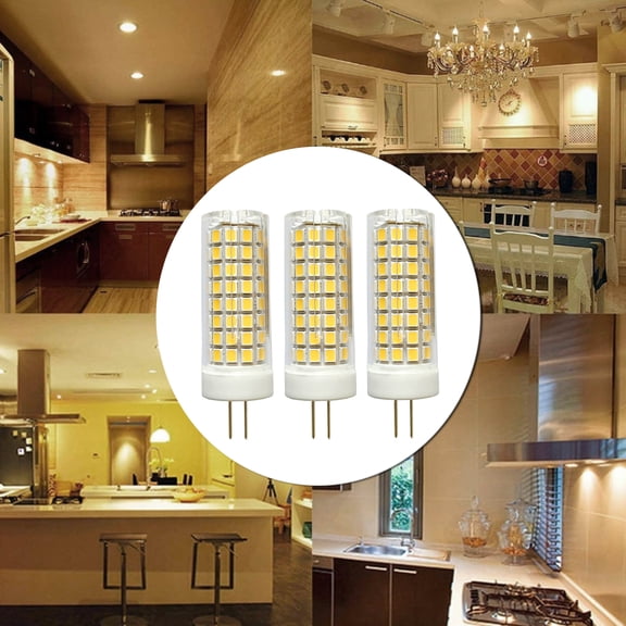 3PCS G4 Bin-pin LED Bulb Dimmable 9W Equivalent 80W Halogen Warm White 3000K Light Lamp AC 110V-130V