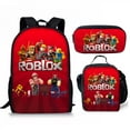 thumbnail image 1 of 3PCS Gamer Style Backpack Set Pixel Art Travel Bag Combo with Lunch Bag Accessory Pouch, 1 of 4