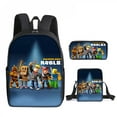 thumbnail image 1 of 3PCS Gamer Style Backpack Set Pixel Art Travel Bag Combo with Lunch Bag Accessory Pouch, 1 of 4