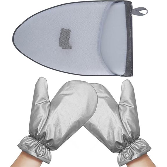 3PCS Garment Steamer Ironing Gloves, Waterproof Care Anti Steam Mitt with Finger Loop, Heat Resistant Protective Gloves Iron Board for Clothes Steamers