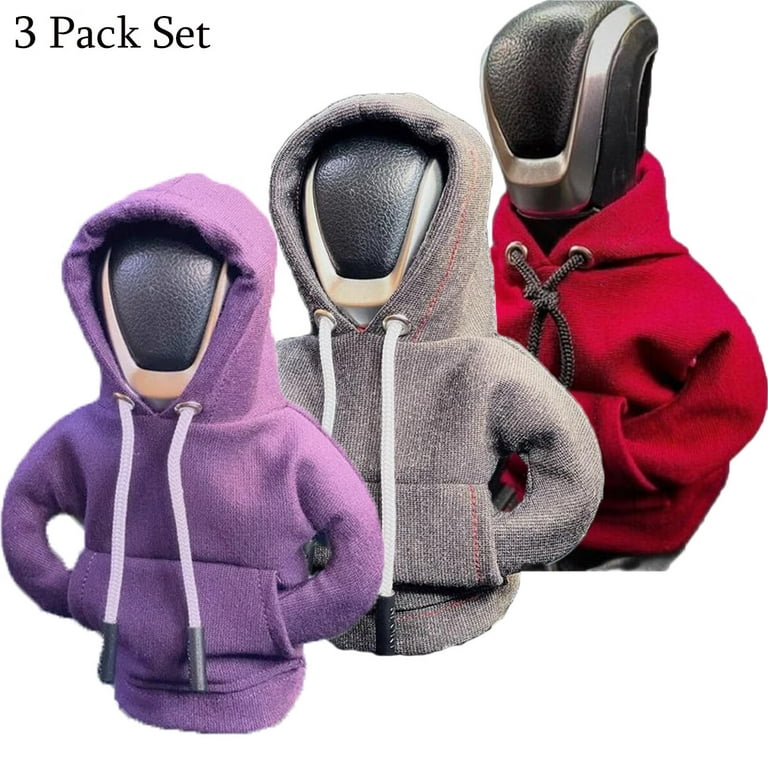 3PCS Gear Shift Cover, Universal Shift Knob Hoodie Cover, Funny