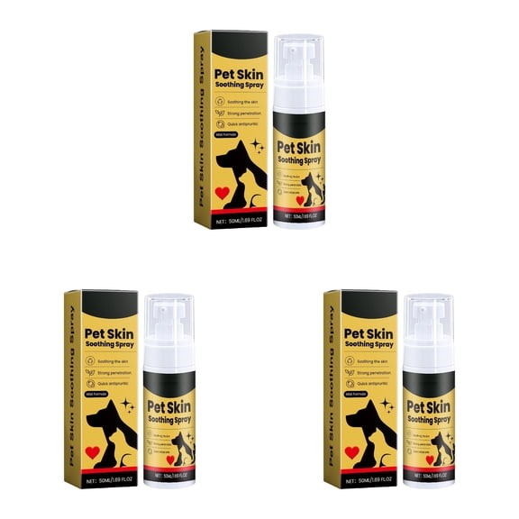 3PCS Gentle Pet Care Spray,Effective WoundCare & Itch Soothing Spray for Dogs and Cats,Soothing Scratching,Itchy Skin andPaw Licking,for All Animals,1.69oz