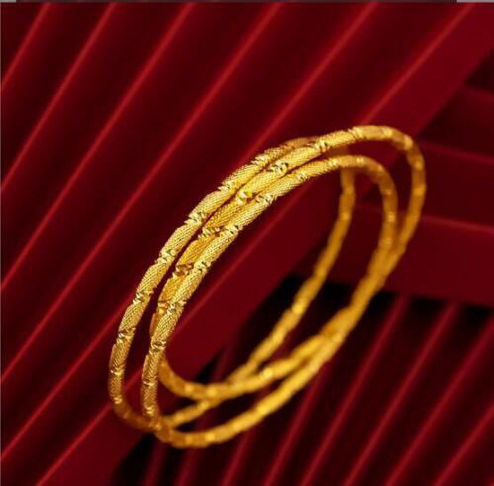 Girls 3PCS Thai Baht Yellow Gold GP Bracelet 22K Nepal Ubuy