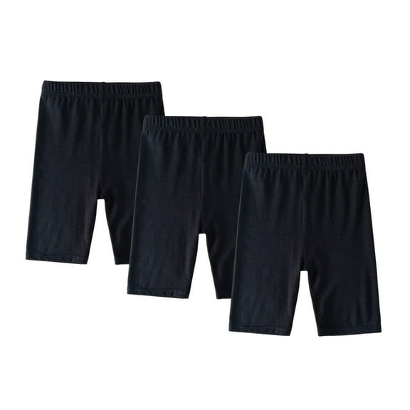 3PCS Girls Leggings Knee Length Basic Kids Thin Solid Athletic Yoga Capri Sport Dance Casual Leggings 3-10T