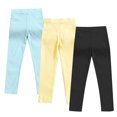 thumbnail image 1 of 3PCS Girls' Skinny Fitted Pull On Jeggings Toddler Baby Girls Candy Color Solid Color Basic Leggings Casual Kids Tight Pants 3-4 Years, 1 of 9