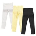 thumbnail image 1 of 3PCS Girls' Skinny Fitted Pull On Jeggings Toddler Baby Girls Candy Color Solid Color Basic Leggings Casual Kids Tight Pants 6-7 Years, 1 of 9