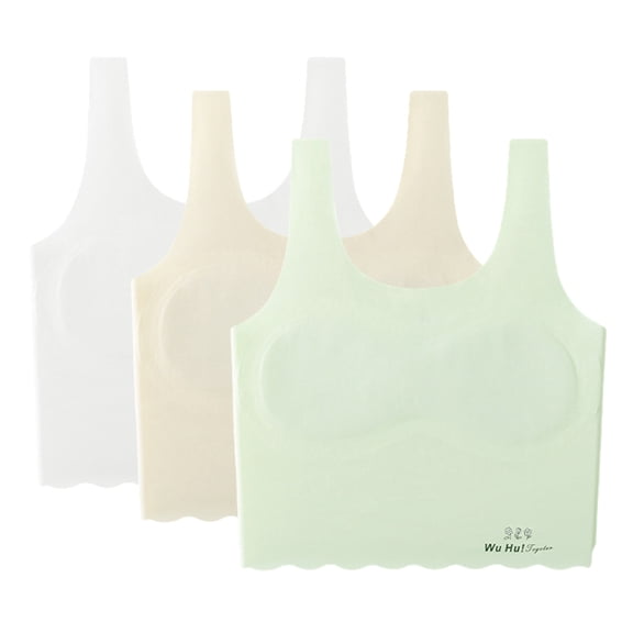 3PCS Girls Soft Training Bras Seamless First Bra Girls Sports Bras Teens Adult Girl Training Bras Vest 8-18Y
