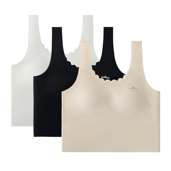 3PCS Girls Soft Training Bras Seamless First Bra Girls Sports Bras Teens Adult Girl Training Bras Vest 8-18Y