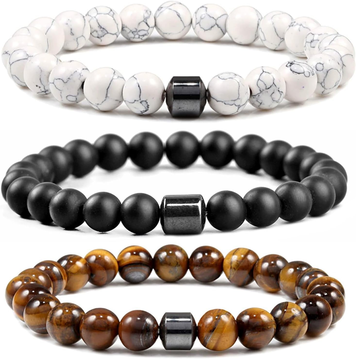 3PCS Glame Anti-Alcohol Bracelet, Adjustable Glame Anti Alcohol Magnetic Bracelet, Tigers Eye Bracelets for Men and Women