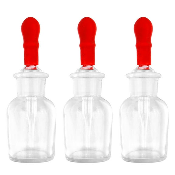3PCS Glass Dropper Bottles for Home Transparent Easy to Operate and Carry 0.35oz