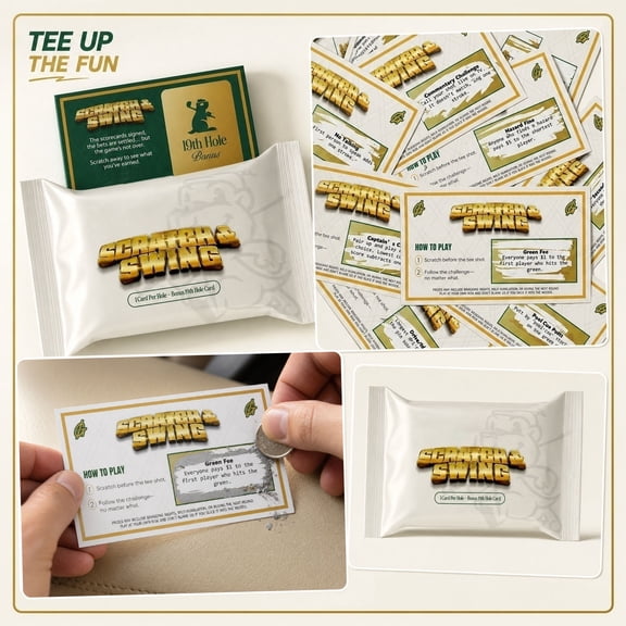 3PCS Golf Game Feud Answer Cards, Funny Golf Trivia Quiz Cards, Friendly Party Card Games Suitable for Family, Friends and Large Holiday Gatherings