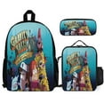 3PCS Gravity Falls Backpack With Lunch Box Pen Bag School Backpack Set