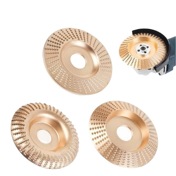 3PCS Grinding Wheel 4" Angle Grinder, Wood Carving Disc Tool for Sanding Polishing