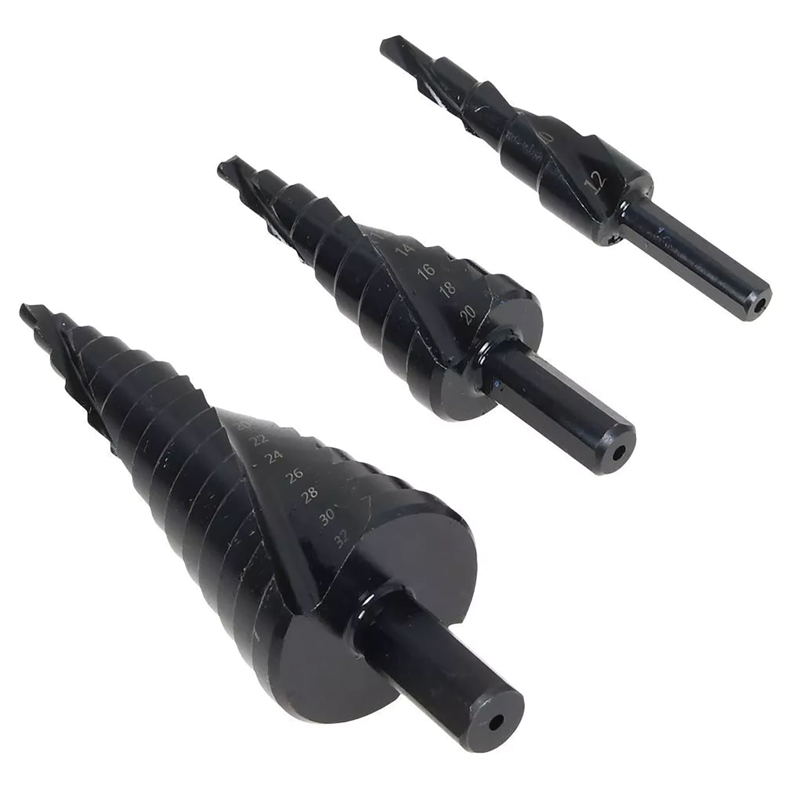 3PCS HSS Step Drill Bit Set Large Cone Titanium Bit Set Metal Hole Cutter 6mm 8mm 10mm TAPDRA Spare Part