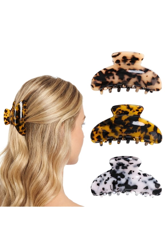 3PCS Hair Claw Clips, Fashion Hair Accessories for Women & Girls
