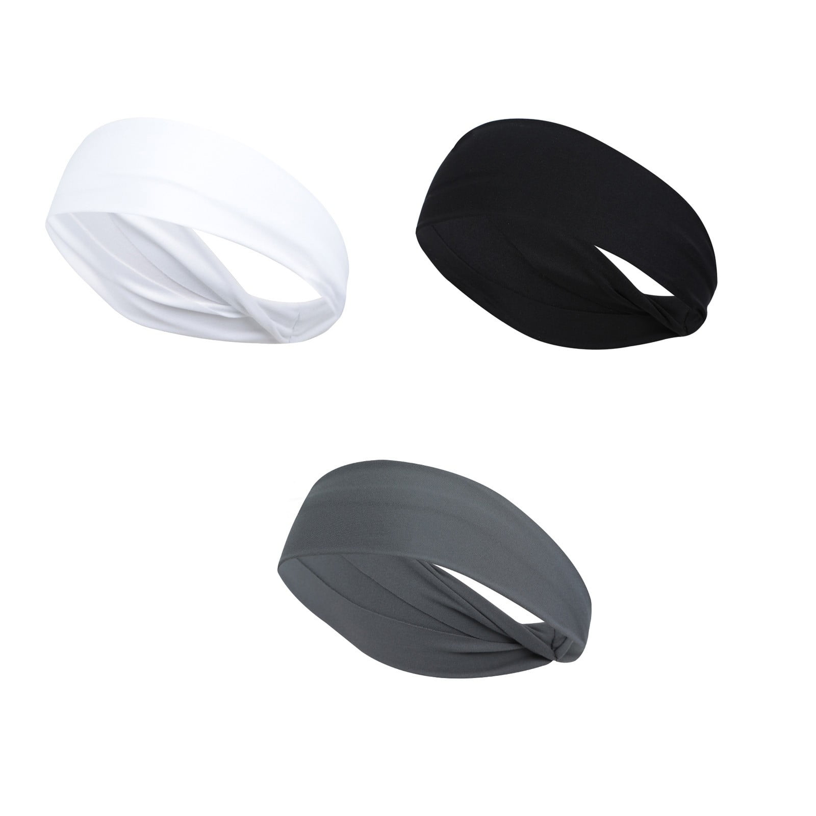 3PCS Hair Head Band Sweatband Headband Stretch Mens Wrap Elastic Sports