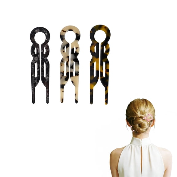 3PCS Hair Pin, New Hair Accessories,Prestige Hair Pin, Elegant Hair Clips for Women, Suitable for All Hair Types(BlackBrown-F-3PCS)