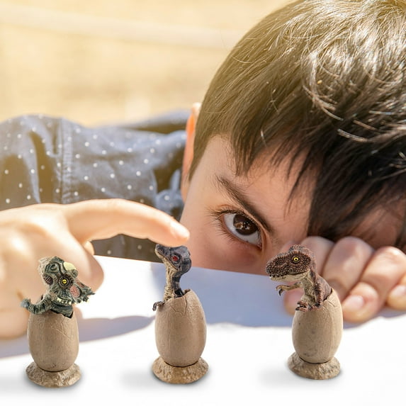 Dinosaur Hatching Toy, 3PCS Half-Hatched Dinosaur Models, Realistic Dino Figures, Durable Plastic, Educational STEM Toy, Great Gift for Kids, Boys, Girls, Dinosaur Lovers, Party Favors