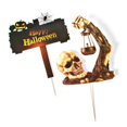 thumbnail image 1 of 3PCS Halloween Cake Topper With LED Light Decorative Sign Holiday Party Cake Decorating Supplies, 1 of 5