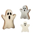 thumbnail image 1 of 3PCS Halloween Rustic Wooden Ghost Signs Cute Pink and White Spooky Farmhouse Tiered Tray Decorations Autumn Tabletop Home Ornaments Gift Set, 1 of 8