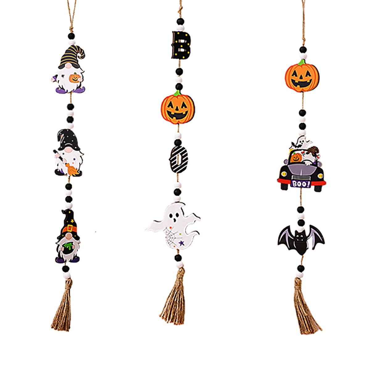 3PCS, Halloween Wooden Decorations Indoor Decor Hanging Pumpkin Ghost