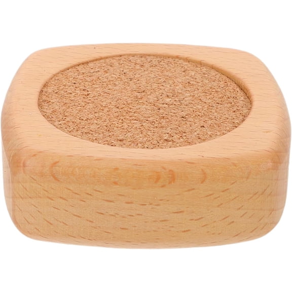 3PCS Handmade Leather Sewing Needle Pincushion with Solid Wood Base, Reusable Pin Organizer for Quilting and Travel, Elegant Natural Wooden Texture for Beginners and Experienced Sewers