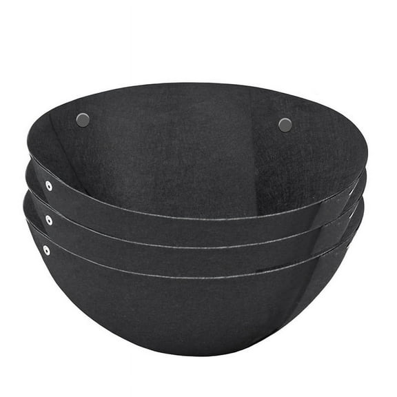 3PCS Hanging Flower Basket Liners Fabric Hanging Plant Liners Round Planter Liners Non-Woven Black Felt Liners 14Inch