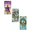thumbnail image 1 of 3PCS Happy Easter Rabbit Wreath Porch Banner Sign Easter BunnyEgg Flower Decor Front Door Cover Decorative Hanging Welcome BannerFlag Easter Farmhouse Home Holiday Party Supplies Decoration 71x35Inch, 1 of 9