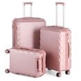 thumbnail image 1 of 3PCS Hardshell Suitcase Set Roller Luggage Travel Set Spinner,Soft Rosegold, 1 of 6