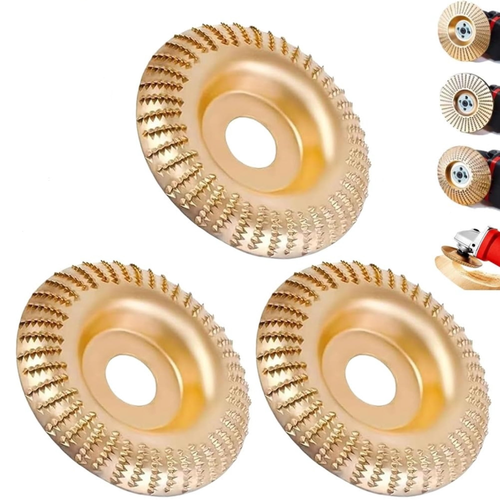 3PCS Heavy-Duty Wood Carving Disc Set for 4