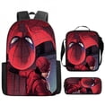 thumbnail image 1 of 3PCS Hero Graphic Backpack Set Urban Comic Style Bag Combo with Crossbody Pouch, 1 of 4