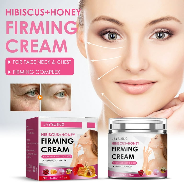 3PCS Hibiscus and Honey Firming Cream - Neck Firming Cream - Skin  Tightening Cream for Face & Body 1.7 oz 50 ml