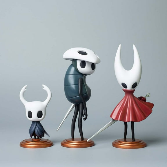 3PCS Hollow-Knight Game Character Collectible Figure Statue, Home Decor Cartoon Figurine, Popular Game Hollow-Knight Action Figure, Gift for Fans and Friends
