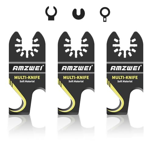 3PCS Hook Knife Oscillating Multi Tool Blade, Hook Push Pull Scraper Saw Blades for Roofing Shingles, PVC Floor Carpet, Cardboard Cutting, Compatible with Dewalt Milwaukee Craftsman Ryobi