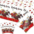 thumbnail image 1 of 3PCS Horse Racing Party Tablecloths - Derby Day Decorations, Disposable Plastic Table Covers 86x51 Inch for Themed Supplies, 1 of 4