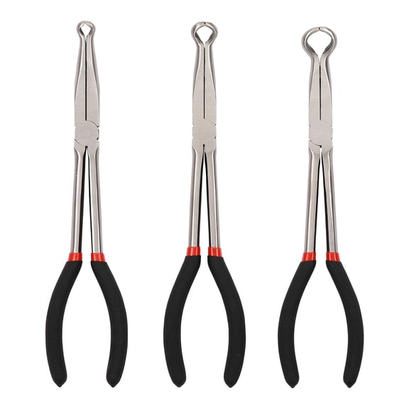 3PCS Hose Gripper Plier Set, Black & Red, For Spark Plug Boot Removal