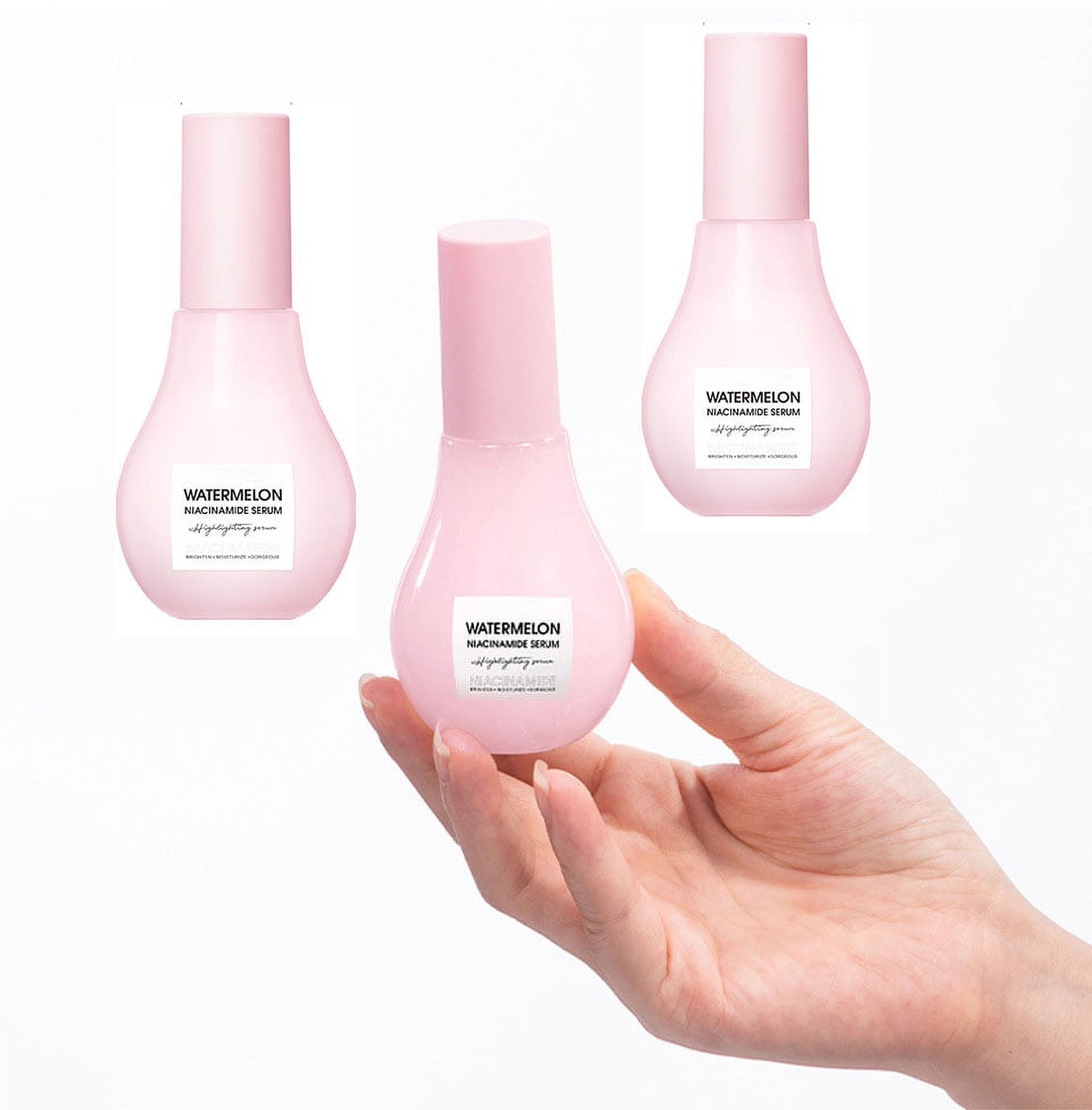 3PCS Hyaluronic Watermelon Niacinamide Dew Drops Makeup Primer, Pore