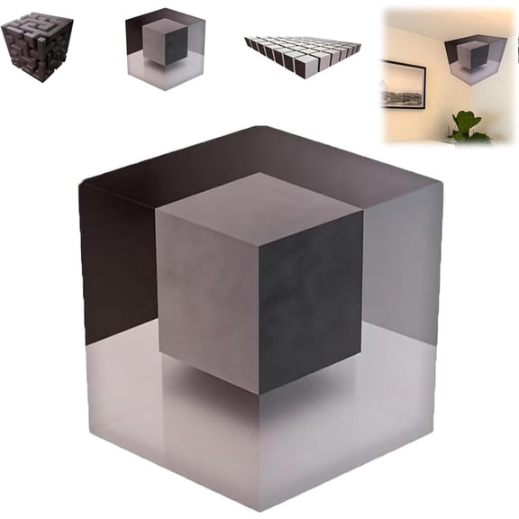 3PCS Impossible Corners – Wall Art That Reshapes Reality, 3D Optical Illusion Corner Wall Decal, Unique Peel Stick Wall Stickers for Spatial Illusion & Perceptual Shift, Modern Home Office Decor