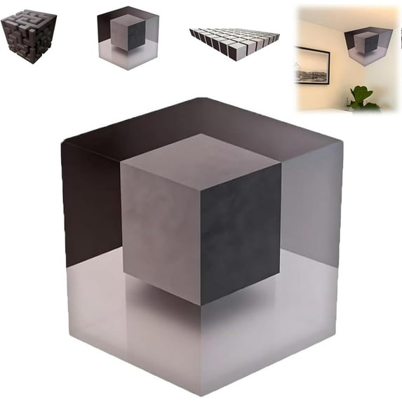 3PCS Impossible Corners – Wall Art That Reshapes Reality, 3D Optical Illusion Corner Wall Decal, Unique Peel Stick Wall Stickers for Spatial Illusion & Perceptual Shift, Modern Home Office Decor